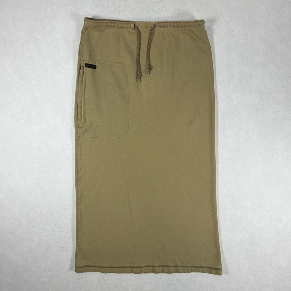 VTG Ralph Lauren‎ Sport Womens Light Olive Long Skirt Polo Drawstring Small